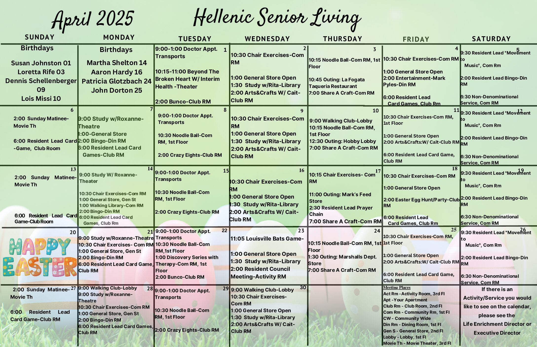 April 2025-HSL New Albany Calendar